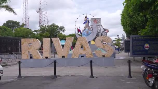 Rivas Nicaragua Scultura Aborigena Turismo Nicaragua Città Coloniale Nicaraguense Managua — Video Stock