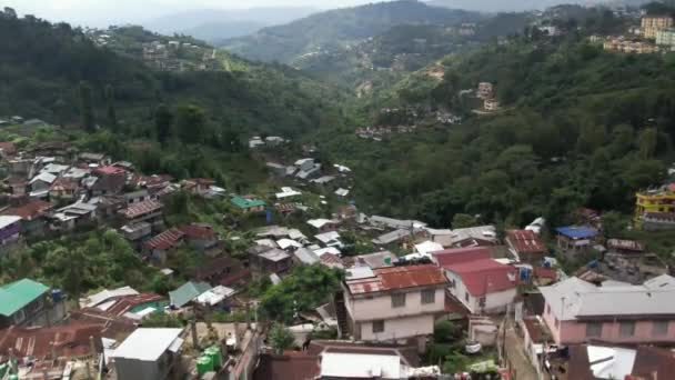 Drone Widok Miasta Wzgórza — Wideo stockowe