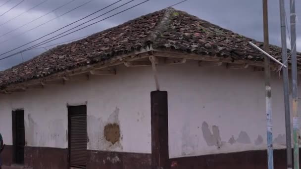 Fayanslı Eski Terk Edilmiş Rivas Sokaklar Nikaragua Nikaragua Sömürge Kasabası — Stok video