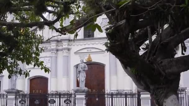 Rivas Bölümü Nikaragua Nikaragua Koloni Kilisesi Sokaklar Dini Görüntüler — Stok video
