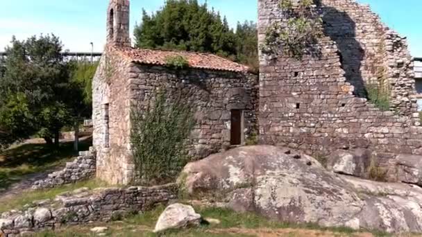 Münzevi Kale Yüzyıl Atlantik Denizi Viking Saldırısı Istilası Tarihi Sanatsal — Stok video