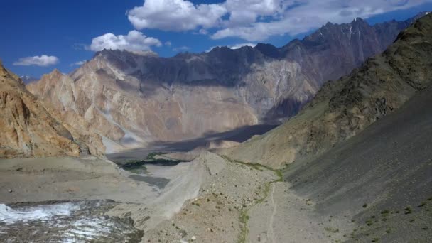 Szerokie Ujęcie Lotu Ptaka Passu Cones Pakistan Zdjęcie Drona — Wideo stockowe