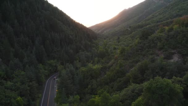 Wunderschöne Utah Nature Summer Scenery Der Canyon Road Millcreek Salt — Stockvideo