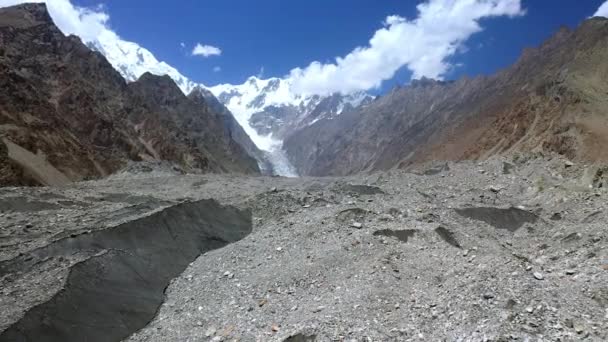 Szerokie Ujęcie Lotu Ptaka Passu Cones Pakistan Zdjęcie Drona — Wideo stockowe