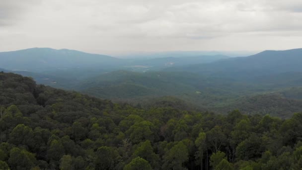 Drone Video View Smoky Mountains Little Switzerland Summer Day — Stock Video