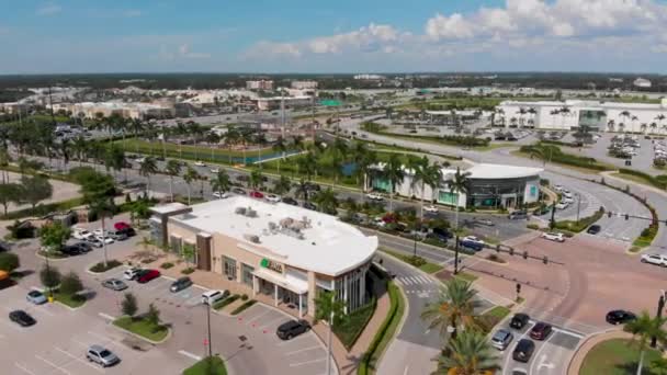 Florida Sarasota Daki Üniversite Şehir Merkezi Nde Drone Videosu — Stok video