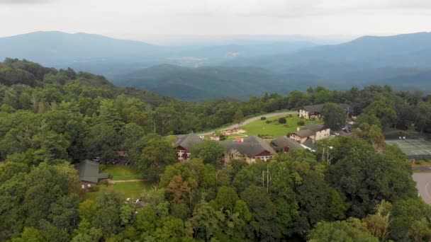 Drone Video View Smoky Mountains Little Switzerland Summer Day — 图库视频影像
