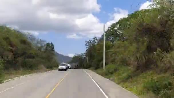 Hyperlapse Van Een Landelijk Weg Van Dominicaanse Republiek — Stockvideo