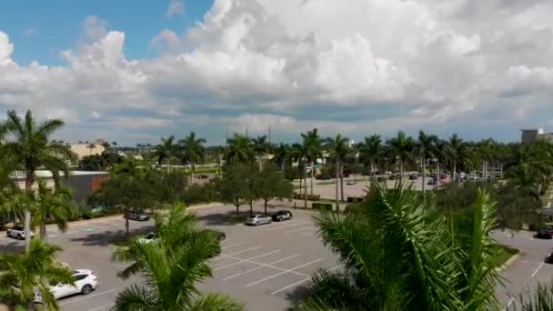 Drone Video Palmeras Centro Comercial University Town Center Condado Sarasota — Vídeo de stock