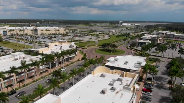 Vídeo Drone Traffic Roundabout Centro Comercial University Town Center Sarasota — Vídeo de Stock