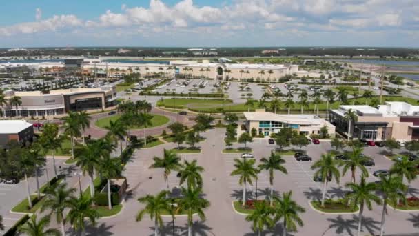 Drone Video Palm Trees Mall University Town Center Sarasota County — 비디오