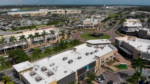 Drone Video Rotonda Tráfico Centro Comercial University Town Center Condado — Vídeo de stock