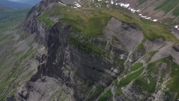 Beeindruckende Felsklippen Aravis Gebirge Französische Alpen — Stockvideo