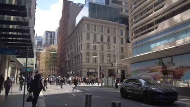 Toko Andalan Louis Vuitton Sudut King Street Dan George Street — Stok Video