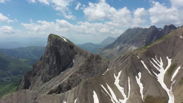 法国阿尔卑斯山山峰的摄制 — 图库视频影像