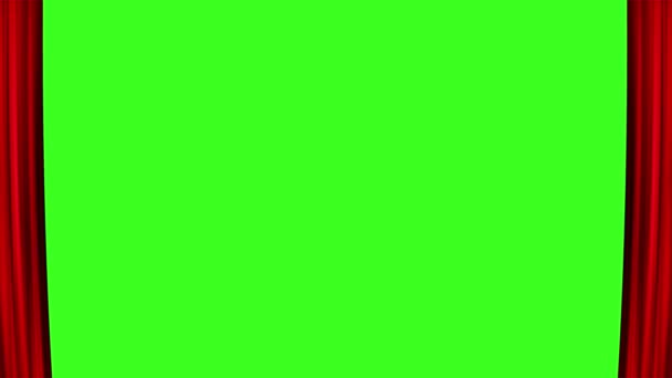 2014 Red Curtains Opening Closing Transition Green Screen Red Curtains — 비디오