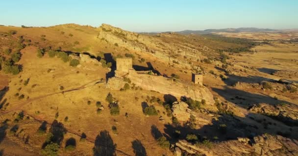 Luz Solar Através Castillo Zafra Torre Joy Jogo Tronos Castelo — Vídeo de Stock