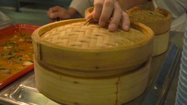 Китайська Континентальна Їжа Буфет Східний Гриль — стокове відео