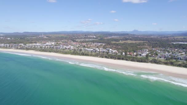 Aerial View Kingscliff Northern Nsw Coast Australia Drone Shot — 비디오