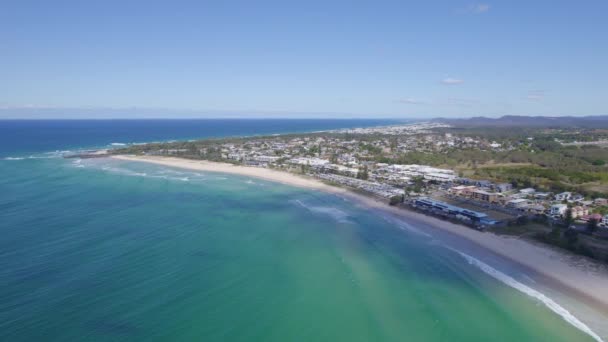 Avustralya Nın Yeni Güney Galler Bölgesindeki Kingscliff Turkuaz Deniz Burnu — Stok video
