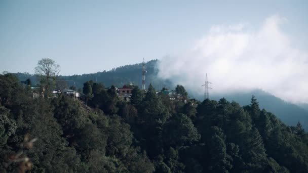 Uitzicht Het Kleine Bergdorpje San Jose Del Pacifico — Stockvideo