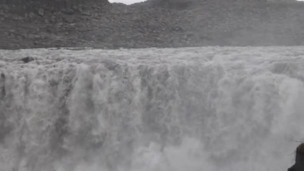 Detifoss Vízesések Izlandon Közeli Videó — Stock videók