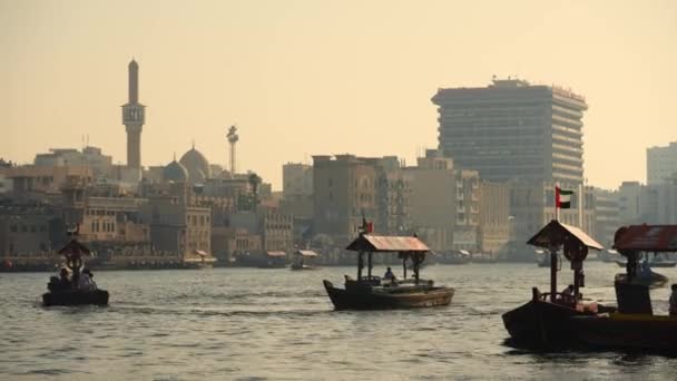 Old Deira Barcos Largos Dubai — Vídeos de Stock