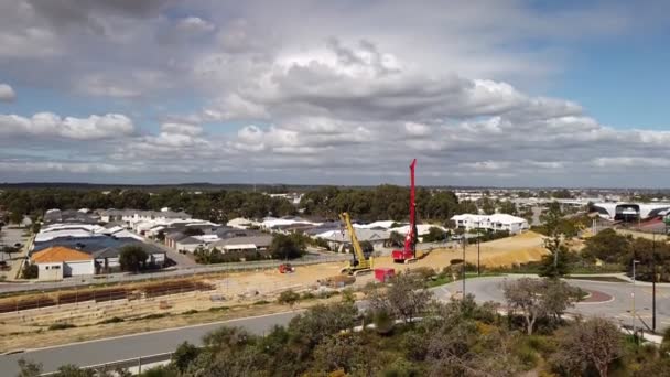 Yanchep Rail Extension Luftaufnahme Der Nähe Der Butler Station Perth — Stockvideo