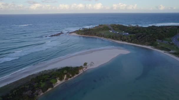 Cudgera Creek Hastings Point White Sand Beach Hastings Point Lookout — Wideo stockowe