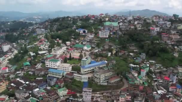 Belle Ville Colline Dans Nord Est Inde — Video