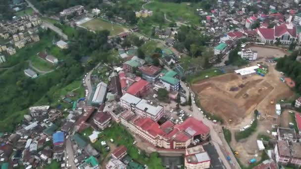 Drone Volant Dans Une Ville Hill — Video