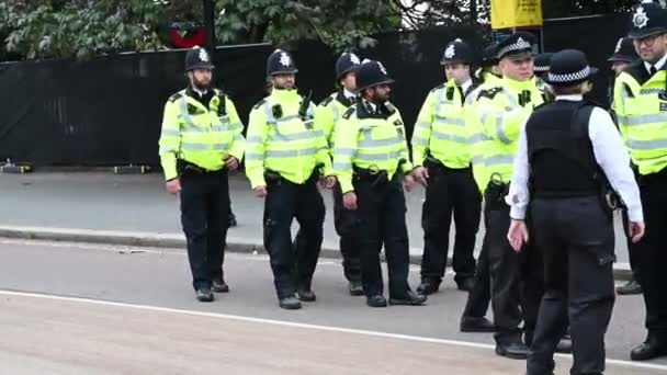 Preparação Antes Chegada Rainha Inglaterra Para Seu Funeral Hyde Park — Vídeo de Stock