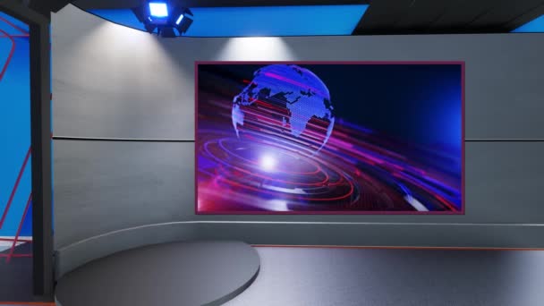 Εικονικό Studio 2267 Virtual Studio News Background Loop — Αρχείο Βίντεο