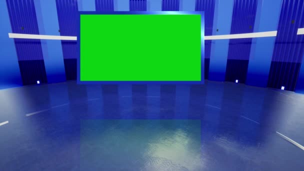 Virtual News Studio Background Rendering — Stock Video