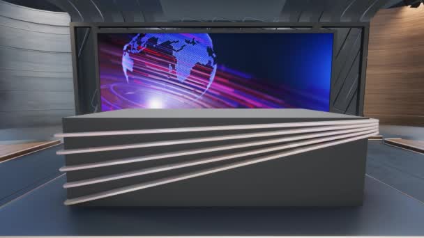 Virtual Studio 2267_3D Virtual Studio News_Background Loop — 图库视频影像