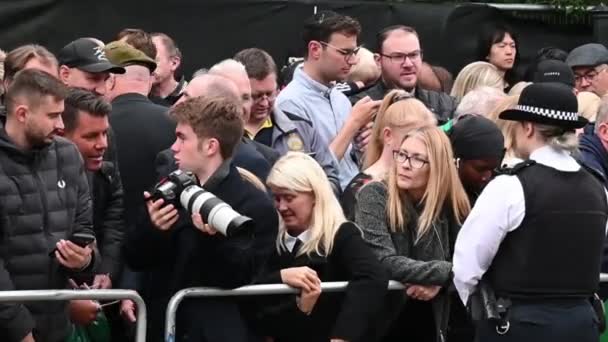 Mira Que Tomé Vídeo Tomado Durante Funeral Queens Londres Reino — Vídeo de stock