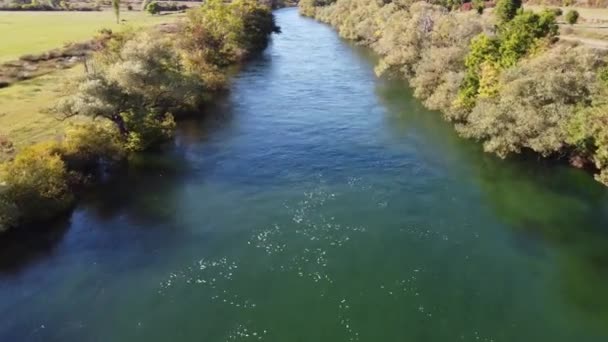 Volando Sobre Río Cetina Croacia — Vídeo de stock