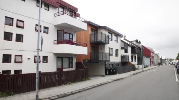 Quartier Centre Ville Avec Appartements Reykjavik Islande Avec Vidéo Base — Video