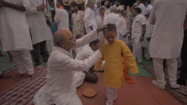 Yaşlı Bir Insan Ram Navmi Nin Yıllık Kutlamaları Sırasında Ram — Stok video