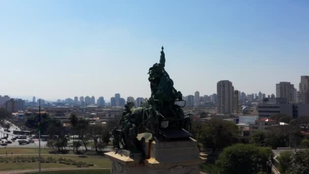 Дрон Летающий Вокруг Памятника Независимости Monumento Independence Ncia Парке Независимости — стоковое видео