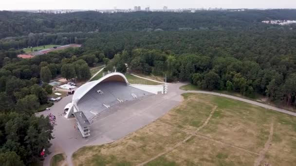 Stadium Vilnius Cityscape Forest Capital — Stock Video