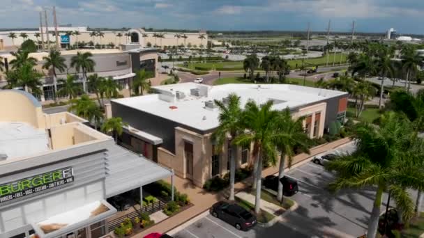 Drone Video Palmeras Centro Comercial University Town Center Condado Sarasota — Vídeo de stock