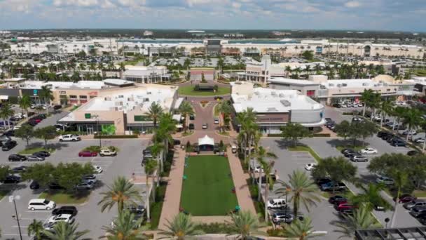 Drone Video Césped Centro Comercial University Town Center Condado Sarasota — Vídeo de stock