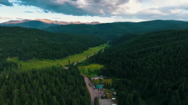 Pitoresca Montanhas Densas Cidade Lolo Condado Missoula Montana Estados Unidos — Vídeo de Stock