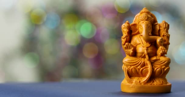 Close Tiro Lord Ganesh Tomadas Durante Celebrações Ganesh Chaturthi Índia — Vídeo de Stock