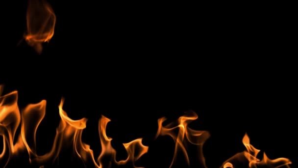 Fire Flame Texture Närbild Bakgrund — Stockvideo