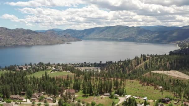 Grande Vallée Rivière Paysage Montagne Aérien — Video