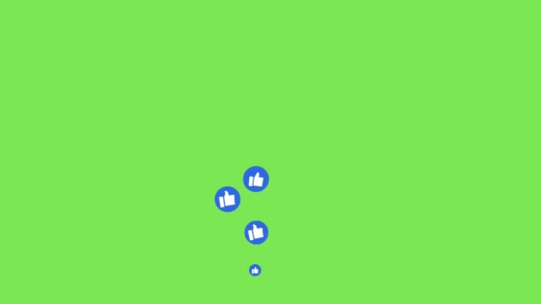 Facebook Live Любить Соціальні Медіа Анімація Зелений Екран — стокове відео