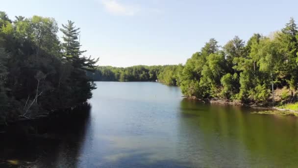 Imagens Aéreas Lago Floresta Nacional Hiawatha Michigan — Vídeo de Stock