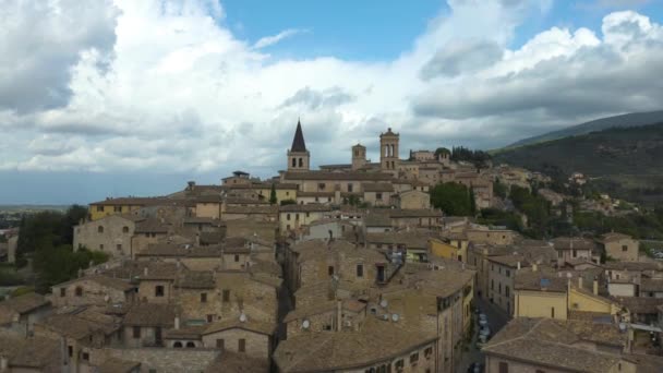 Kręcone Nad Spello Włochy Regionie Umbria — Wideo stockowe